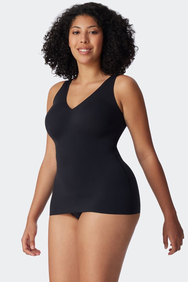 Schwarzes Damen-Top mit Pads von SCHIESSER