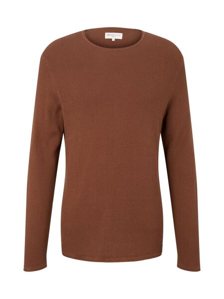 zigzag structured crewneck
