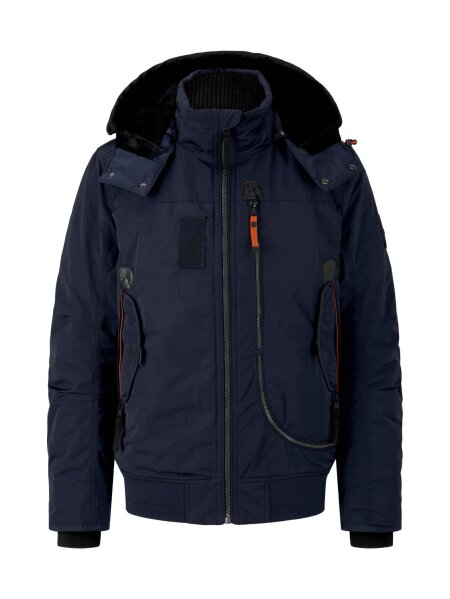 padded blouson with hood