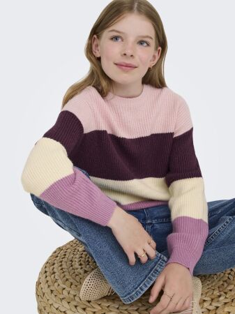 KOGSANDY L/S STRIPE PULLOVER KNT NO