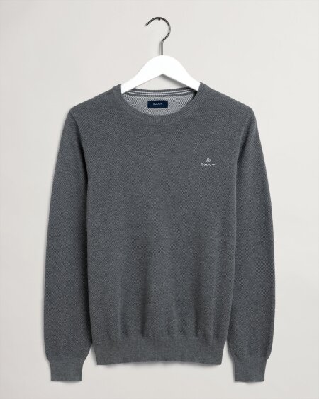 COTTON PIQUE C-NECK