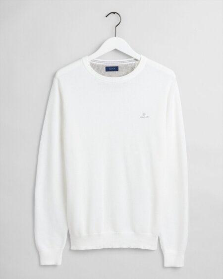 COTTON PIQUE C-NECK