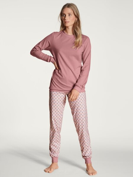 DAMEN Pyjama mit Bündchen
