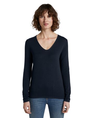 sweater basic v-neck