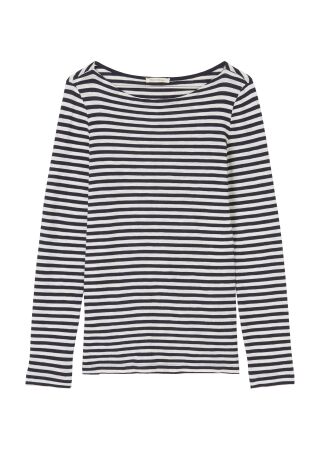 T-shirt, long sleeve, boat neck, st