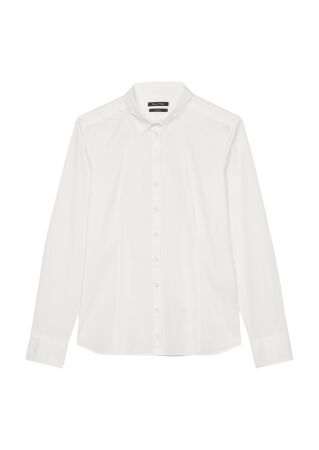 Blouse, kent collar, long sleeved,