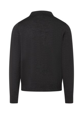 Pullover Polokragen Knopf 1/1 Arm