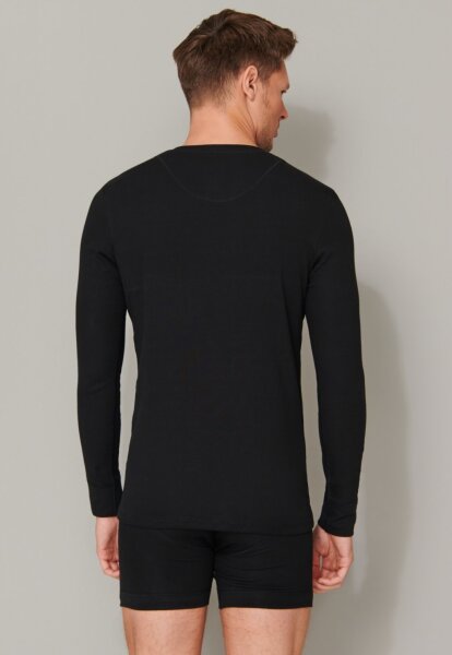 Langarmshirt Knopfleiste