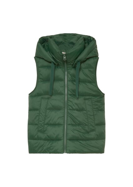 Recycled no down, vest, detachable