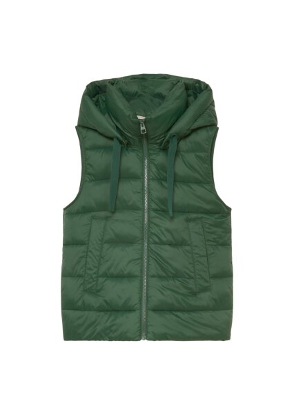 Recycled no down, vest, detachable