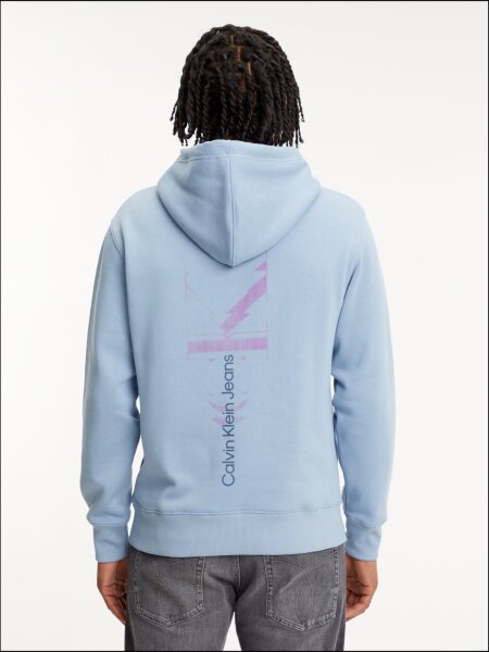 GLITCHED MONOLOGO BACK HOODIE