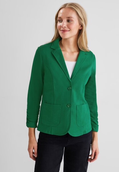 QR Basic Blazer With Gathering