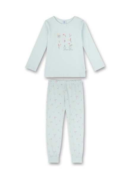 Pyjama long, uni w.motif