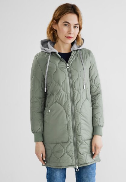light padded coat w. removable