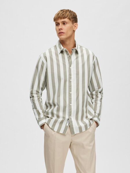 SLHREGREDSTER SHIRT STRIPE LS W