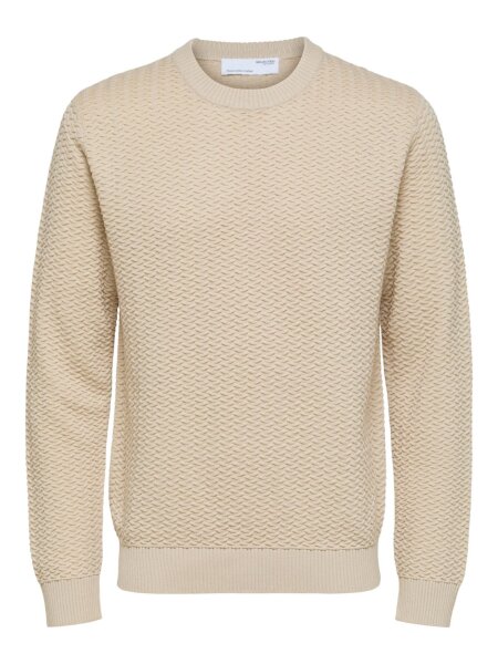 SLHCHRIS LS KNIT CREW NECK W