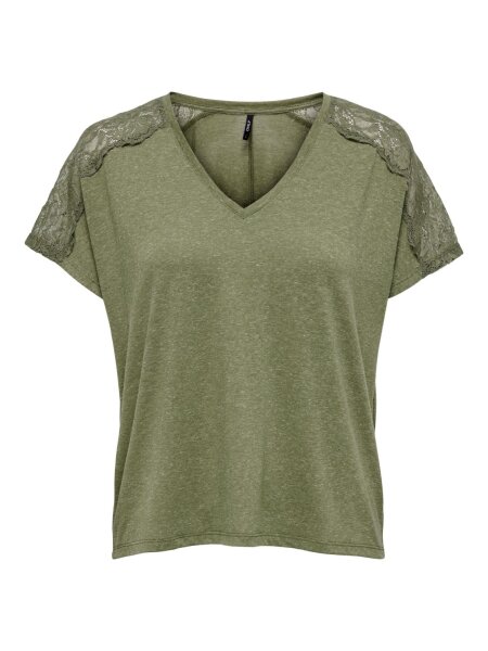 ONLAUGUSTA LIFE S/S LACE MIX TOP JR
