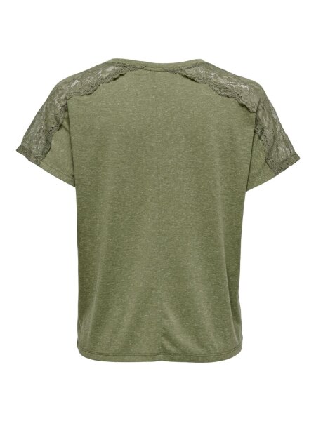 ONLAUGUSTA LIFE S/S LACE MIX TOP JR