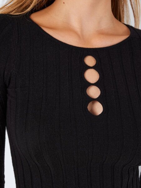 NMFREY LS BOATNECK MINI KNIT DRES F