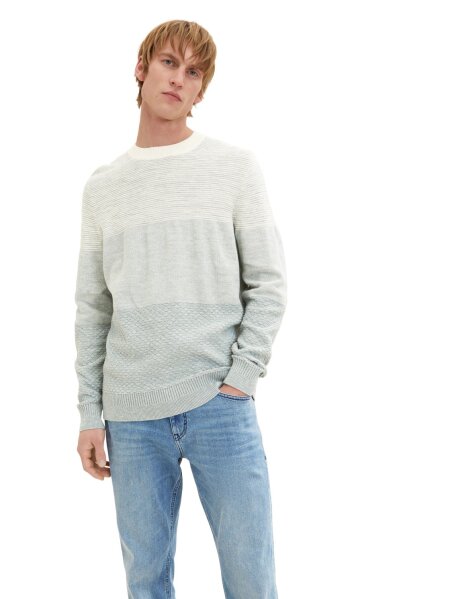 structure mix striped knitter