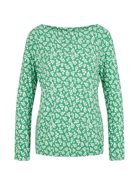 T-shirt boat neck alloverprint