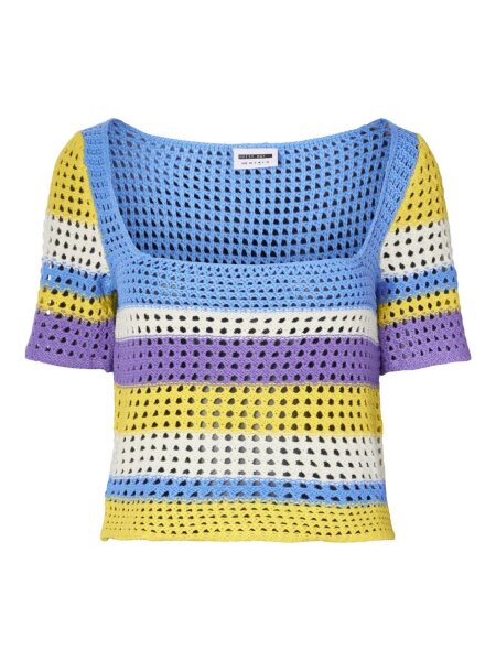 NMKELLY S/S SQUARE NECK KNIT TOP