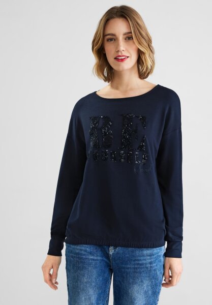 sequins wording shirt