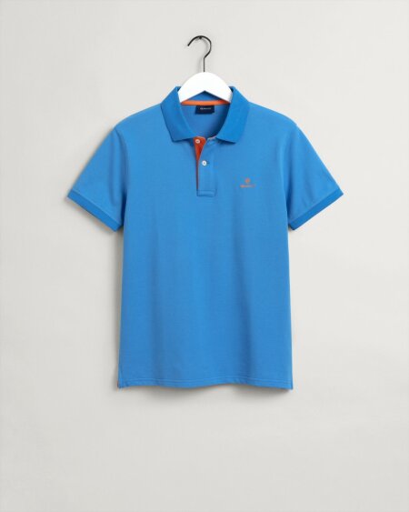 CONTRAST COLLAR PIQUE SS RUGGER