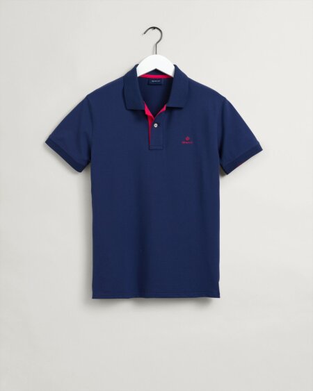 CONTRAST COLLAR PIQUE SS RUGGER