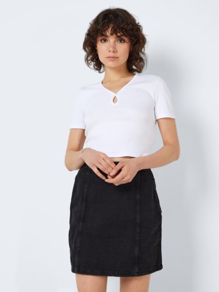 NMMAYA S/S  O-NECK CUTOUT TOP NOOS