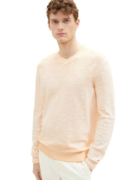 washed v-neck knitter