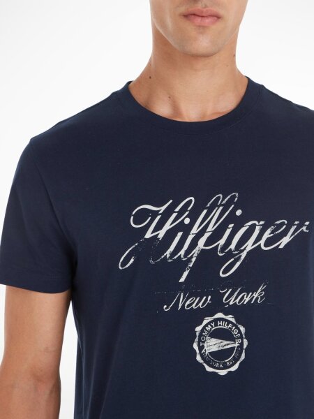 FADED SCRIPT PRINT TEE