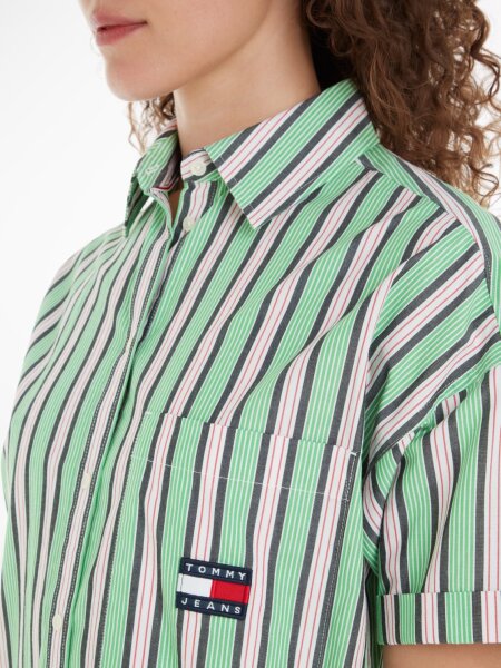 TJW STRIPE SS SHIRT DRESS