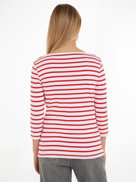 SLIM CODY RIB STP B-NK 3/4SLV