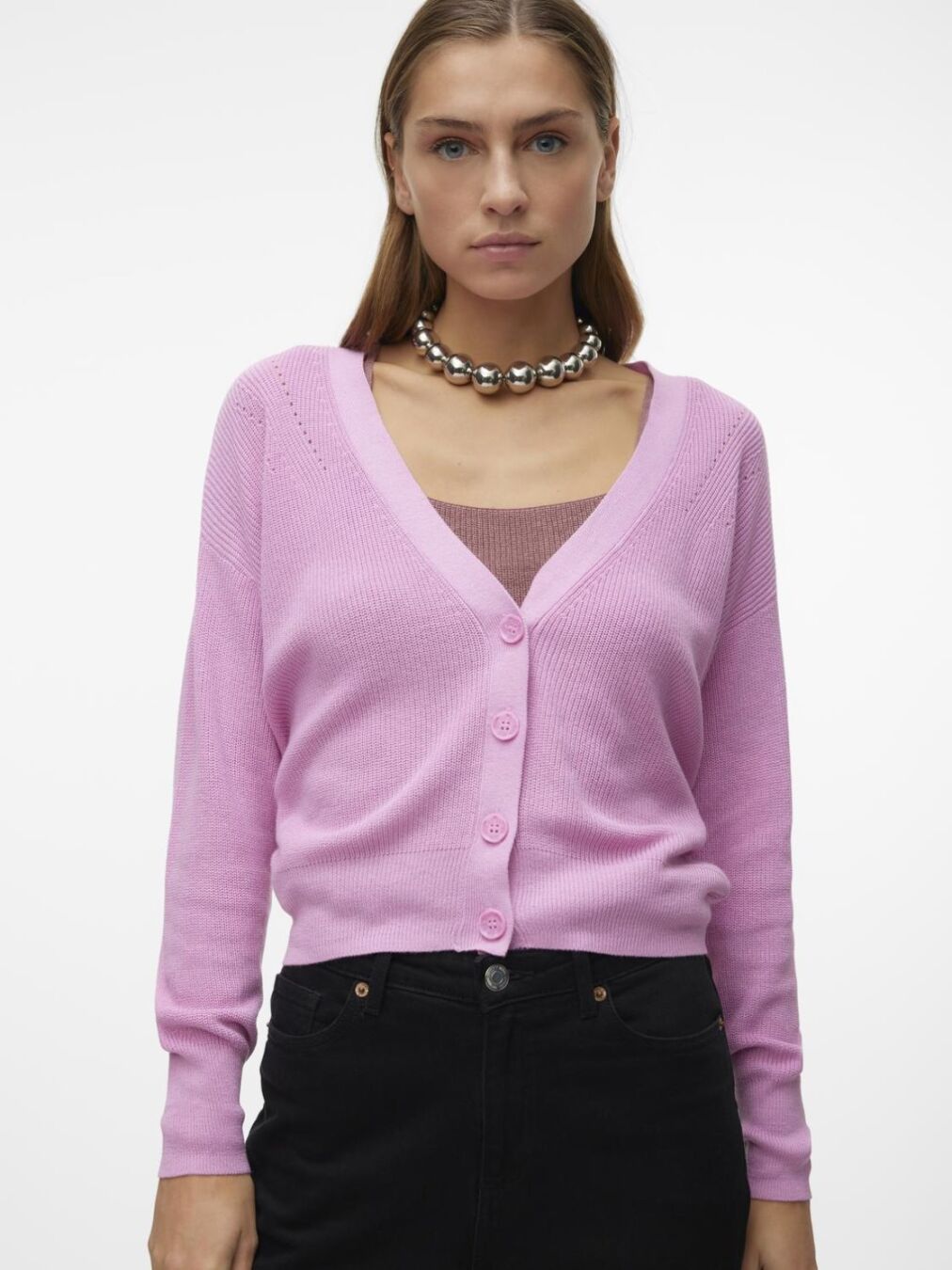 V neck short cardigan hotsell