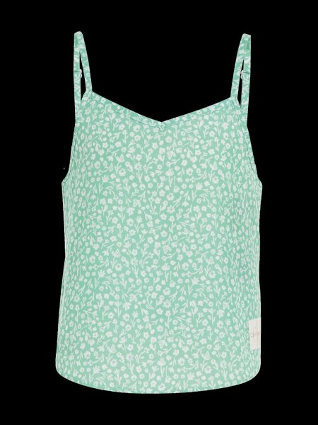 FLOWER AOP STRAP TOP