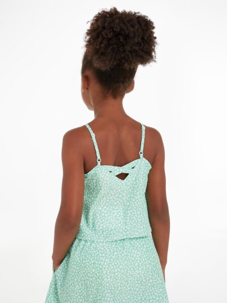 FLOWER AOP STRAP TOP