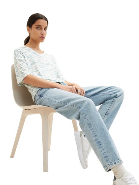 T-shirt alloverprint v-neck