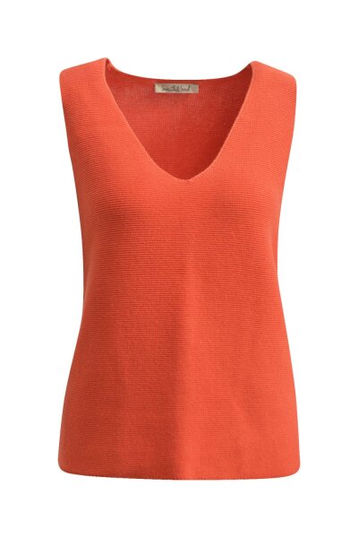 KNITTED V-NECK TOP - ORGANIC