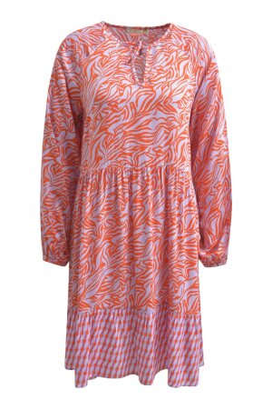 SHORT V-NECK VOLANT DRESS