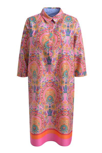BUTTONED DRESS WITH COLLAR AND 3/4