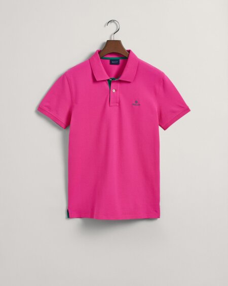 CONTRAST COLLAR PIQUE SS RUGGER