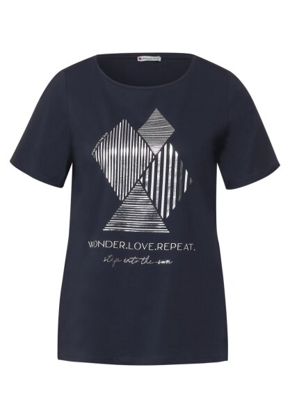 foil partprint shirt