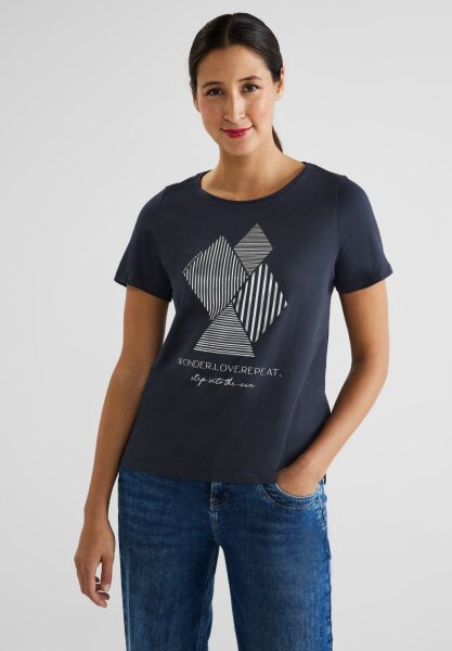 foil partprint shirt