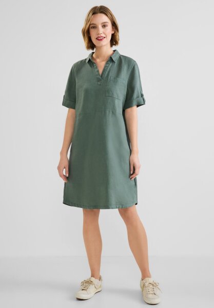 LS_solid Linen Shirt Dress_Mod