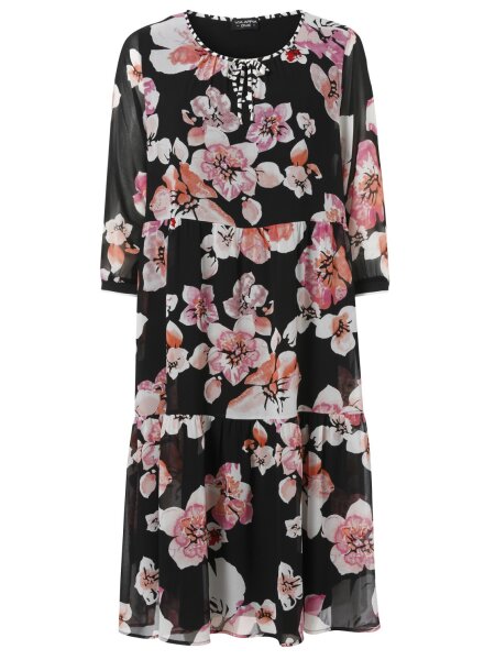 Kleid V-Ausschnitt 3/4 Arm Druck