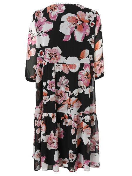 Kleid V-Ausschnitt 3/4 Arm Druck