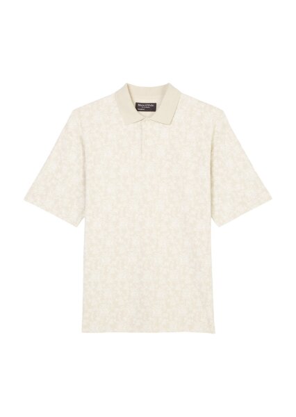 Polo. short sleeve, ribbed collar,