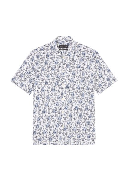 Camp collar, short sleeves, slits a