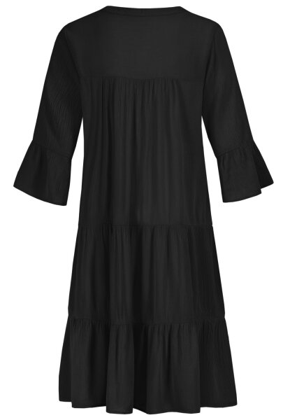 Kleid mit Volants, midi, 3/4 Ärmel